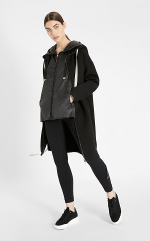 Padded Max Mara Travel Jacket In Agua-resistant Technical Lona Negras | MMR594005