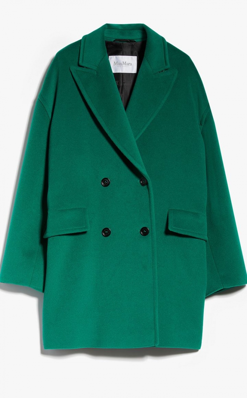 Abrigos Max Mara Lana And Cashmere Oversized Jacket Verde | MMR593865