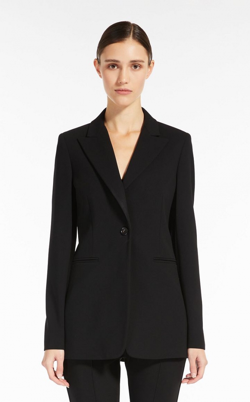 Blazers Max Mara Single-breasted Jersey Negras | MMR594093