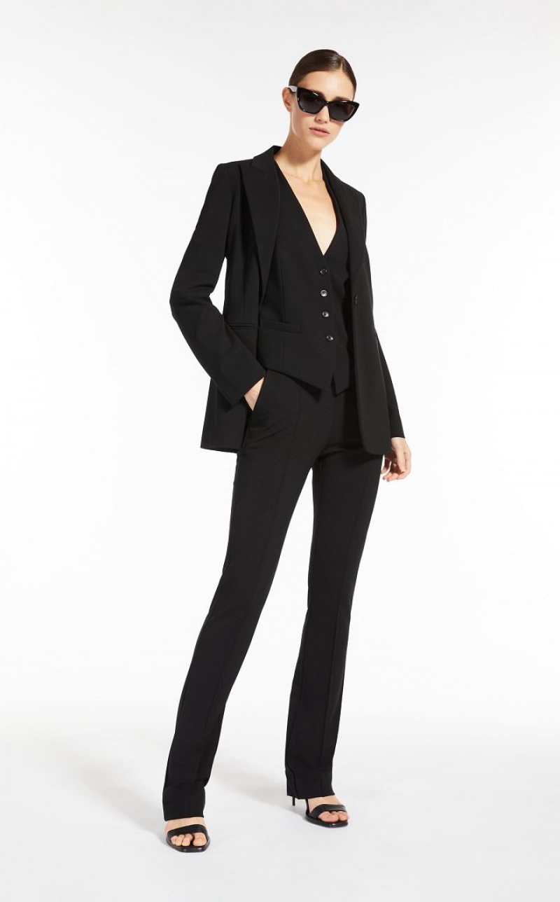 Blazers Max Mara Single-breasted Jersey Negras | MMR594093