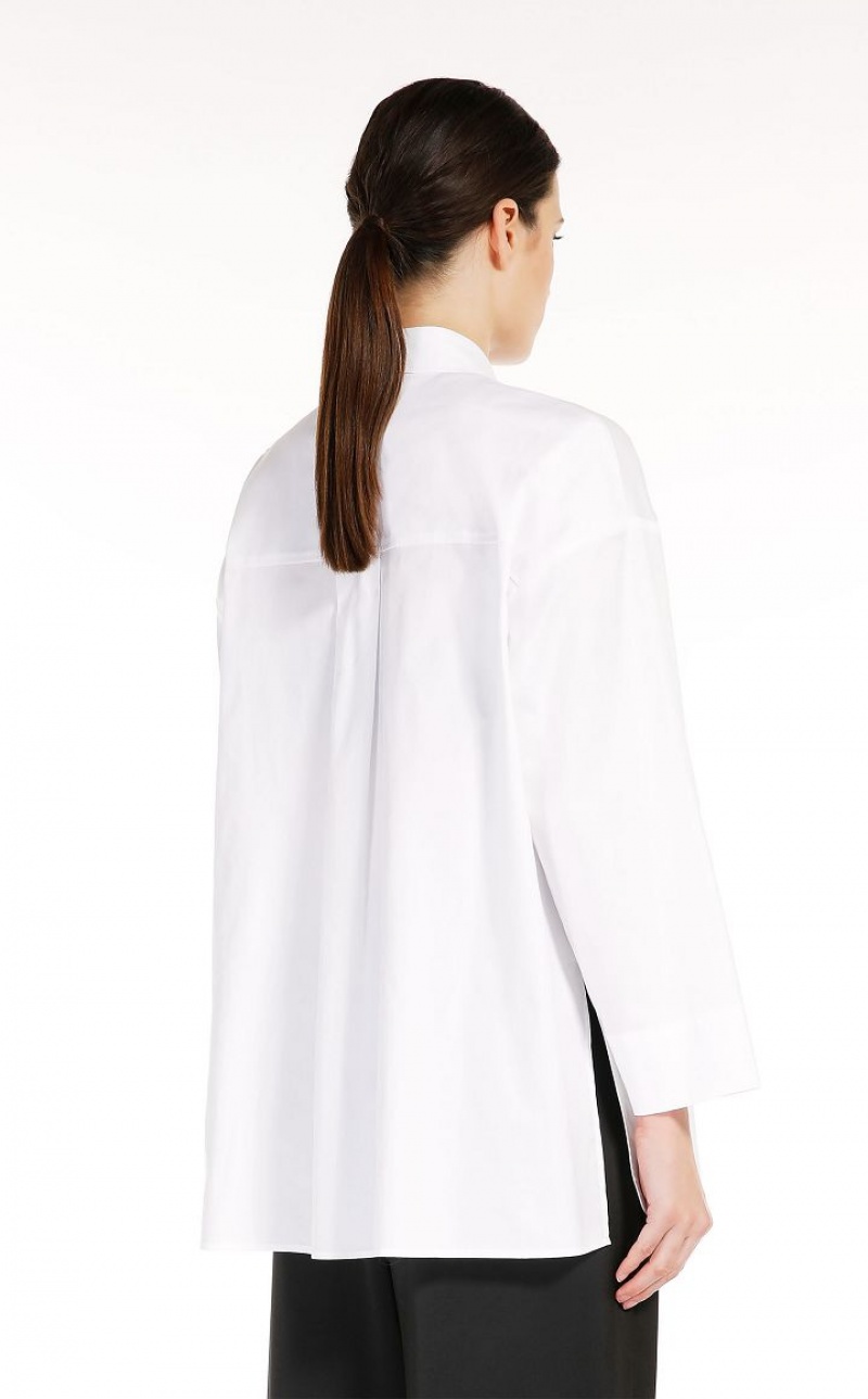 Blusa Max Mara Algodon Oxford Blancas | MMR593612