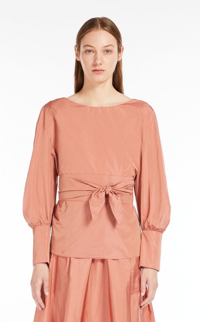 Blusa Max Mara Taffeta Rosas | MMR593624