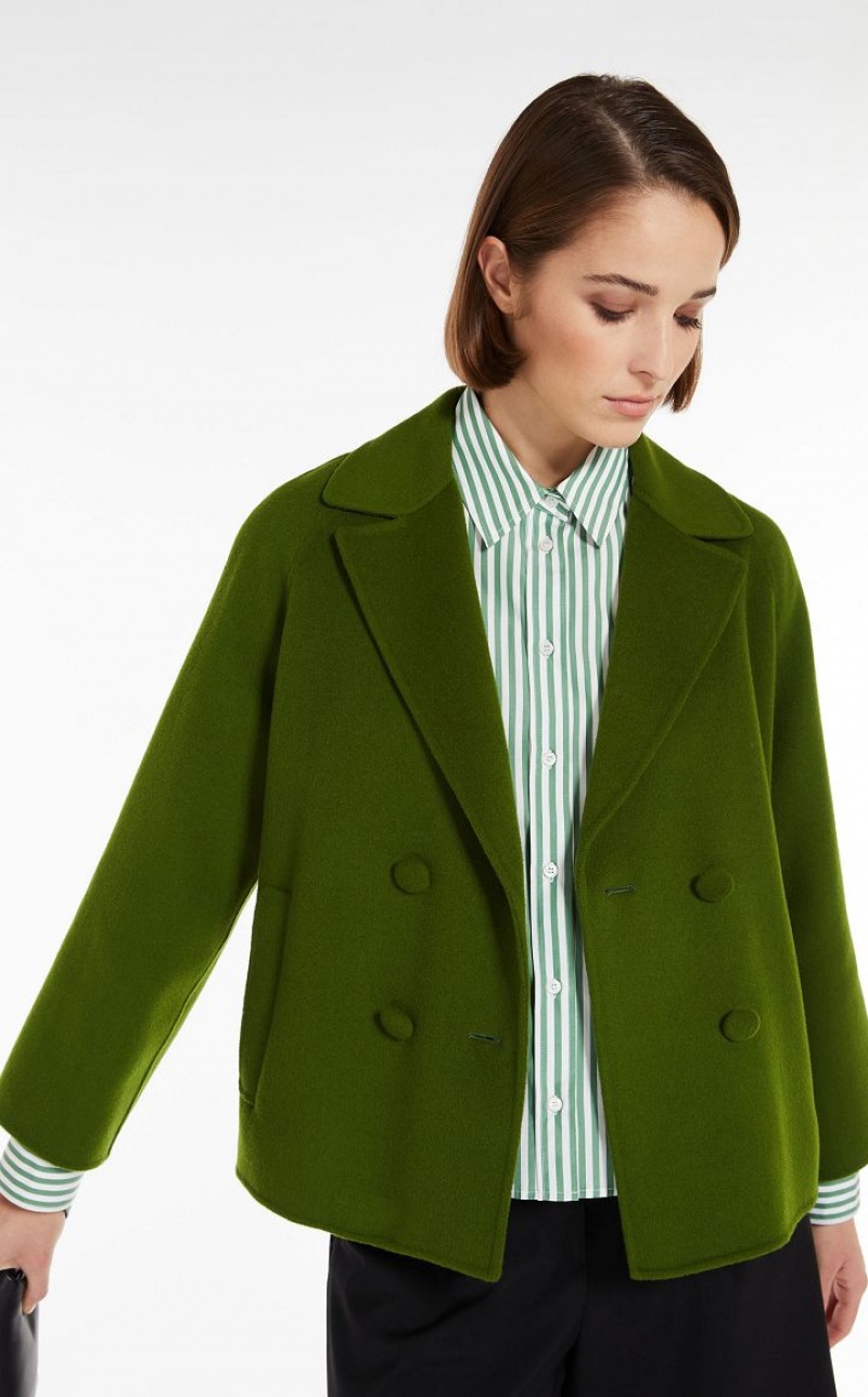 Chaquetas Max Mara Double-breasted In Lana Verde | MMR594095