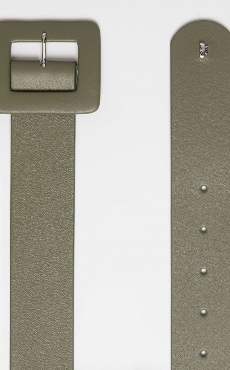 Cinturones Max Mara Nappa Cuero Verde Menta | MMR594251