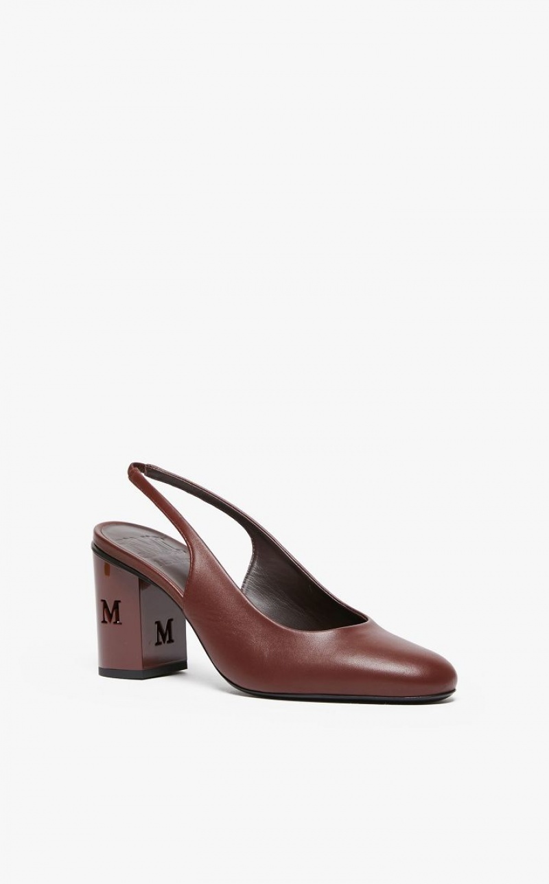 Décolleté Max Mara Nappa Cuero Slingbacks Fucsia | MMR594197