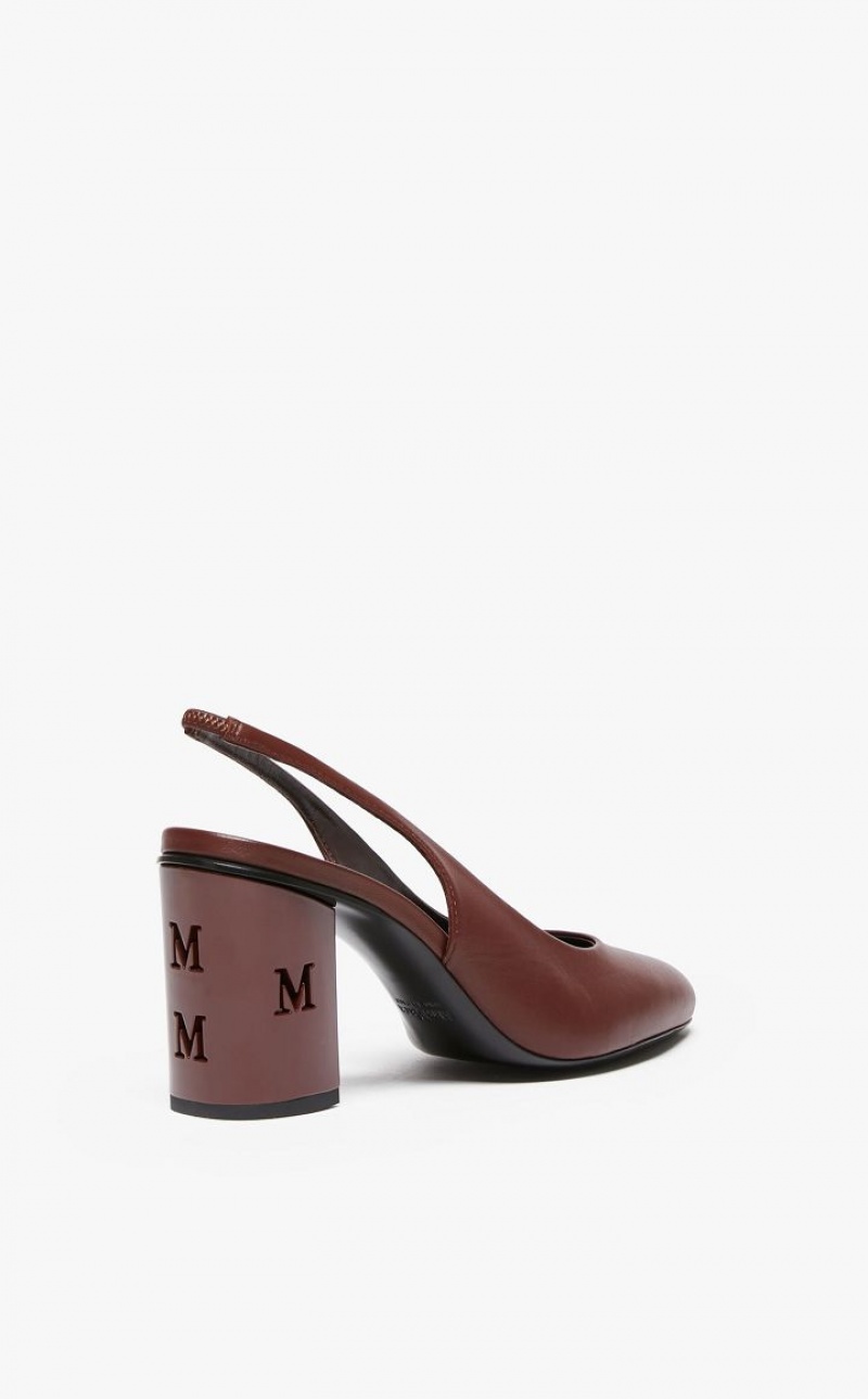 Décolleté Max Mara Nappa Cuero Slingbacks Fucsia | MMR594197