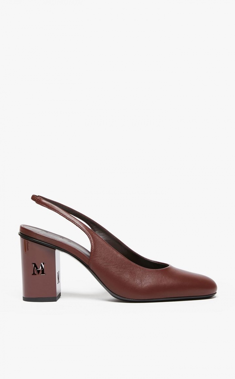 Décolleté Max Mara Nappa Cuero Slingbacks Fucsia | MMR594197