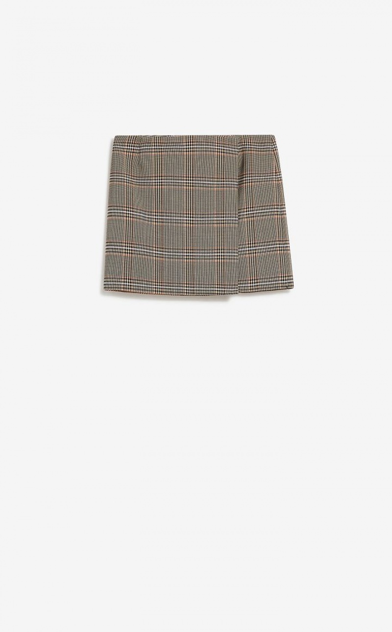 Falda Max Mara Glen Plaid Mini Marrones | MMR593682