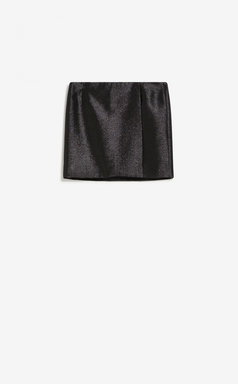 Falda Max Mara Low-waisted Mini In Metallic Fabric Negras | MMR593681