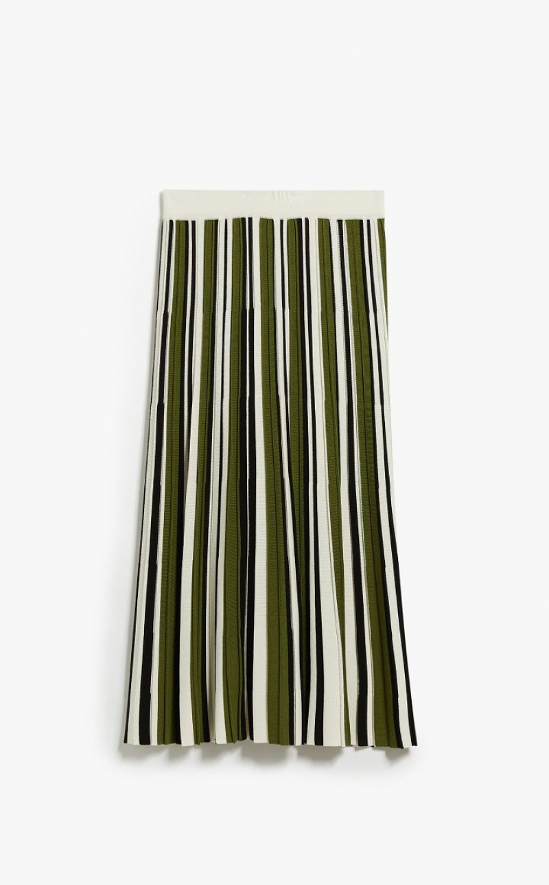 Falda Max Mara Plisado In Stretch Yarn Verde | MMR593721