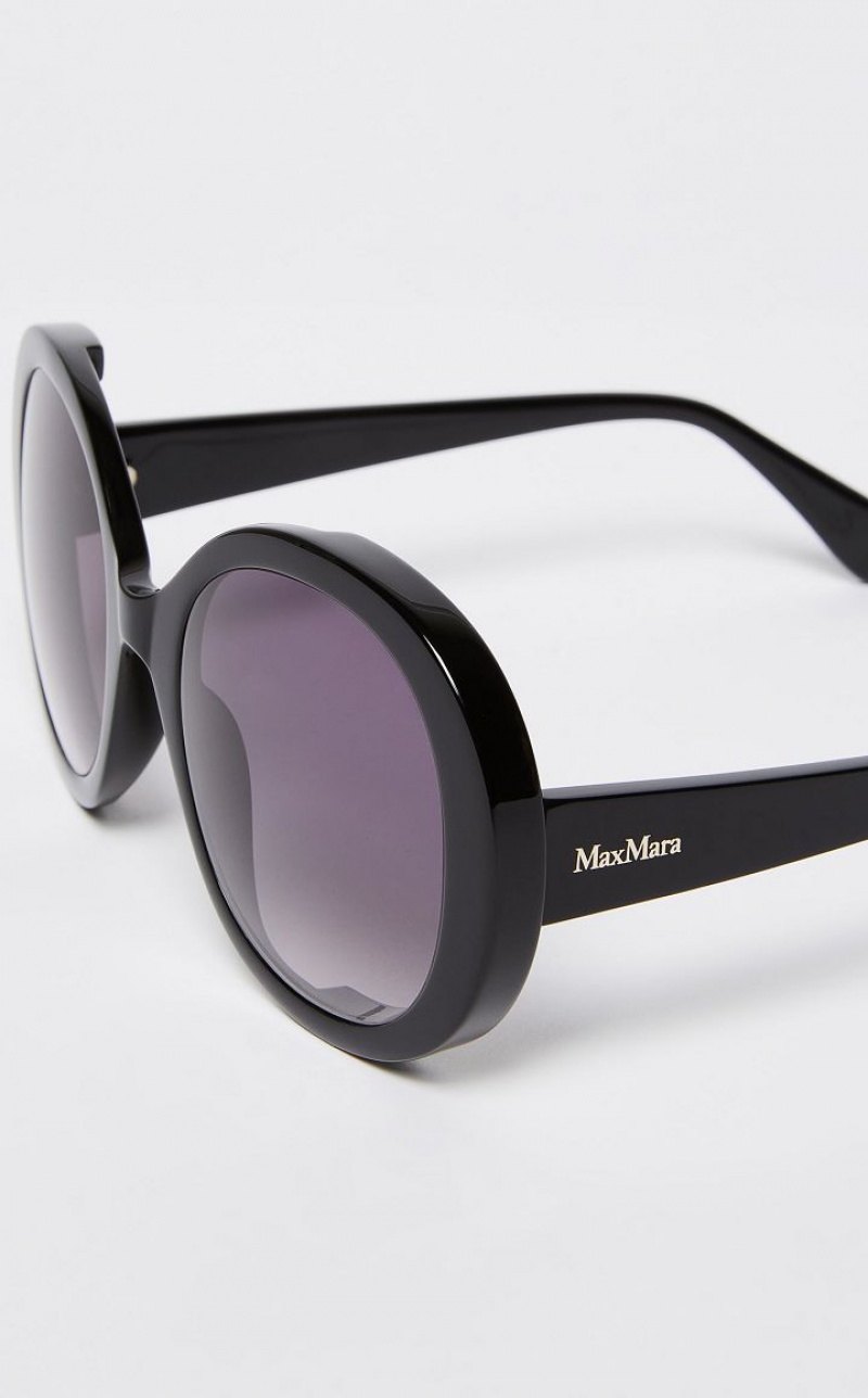 Gafas de Sol Max Mara Oversized Round Negras | MMR594303