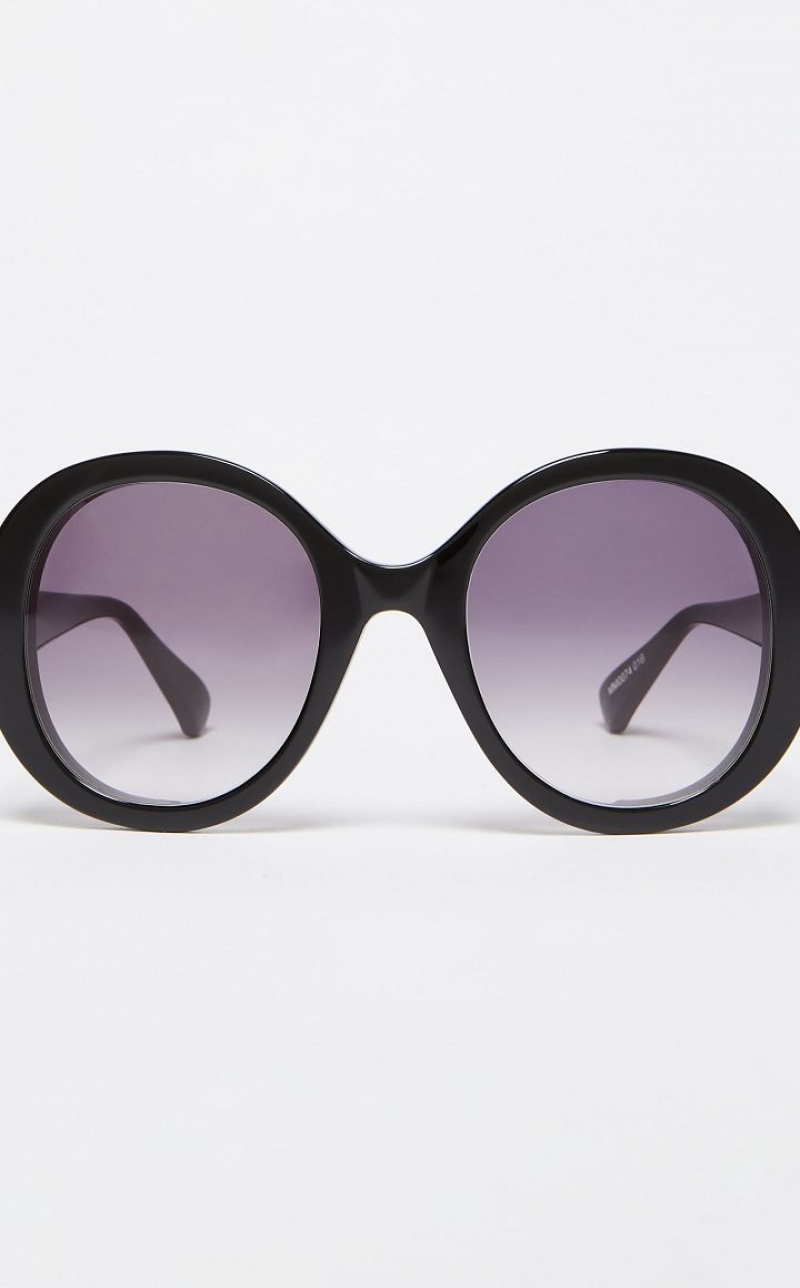 Gafas de Sol Max Mara Oversized Round Negras | MMR594303