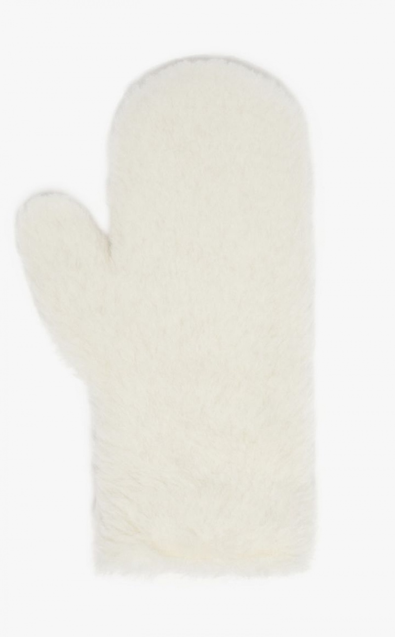 Guantes Max Mara Mittens In Teddy Fabric Blancas | MMR594229