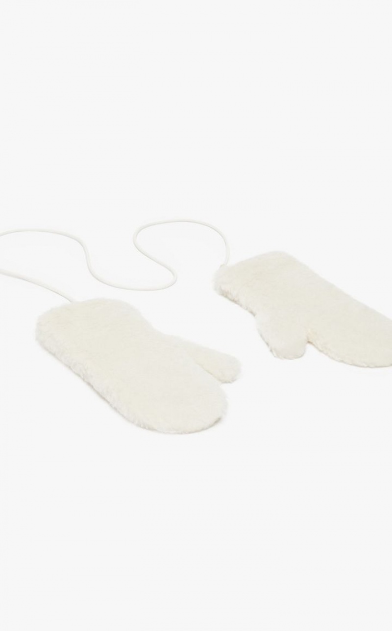 Guantes Max Mara Mittens In Teddy Fabric Blancas | MMR594229