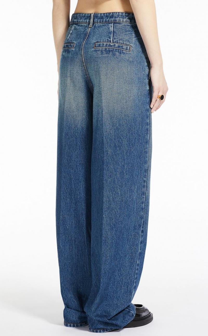 Jeans Max Mara Anchos-fit Azules | MMR593809