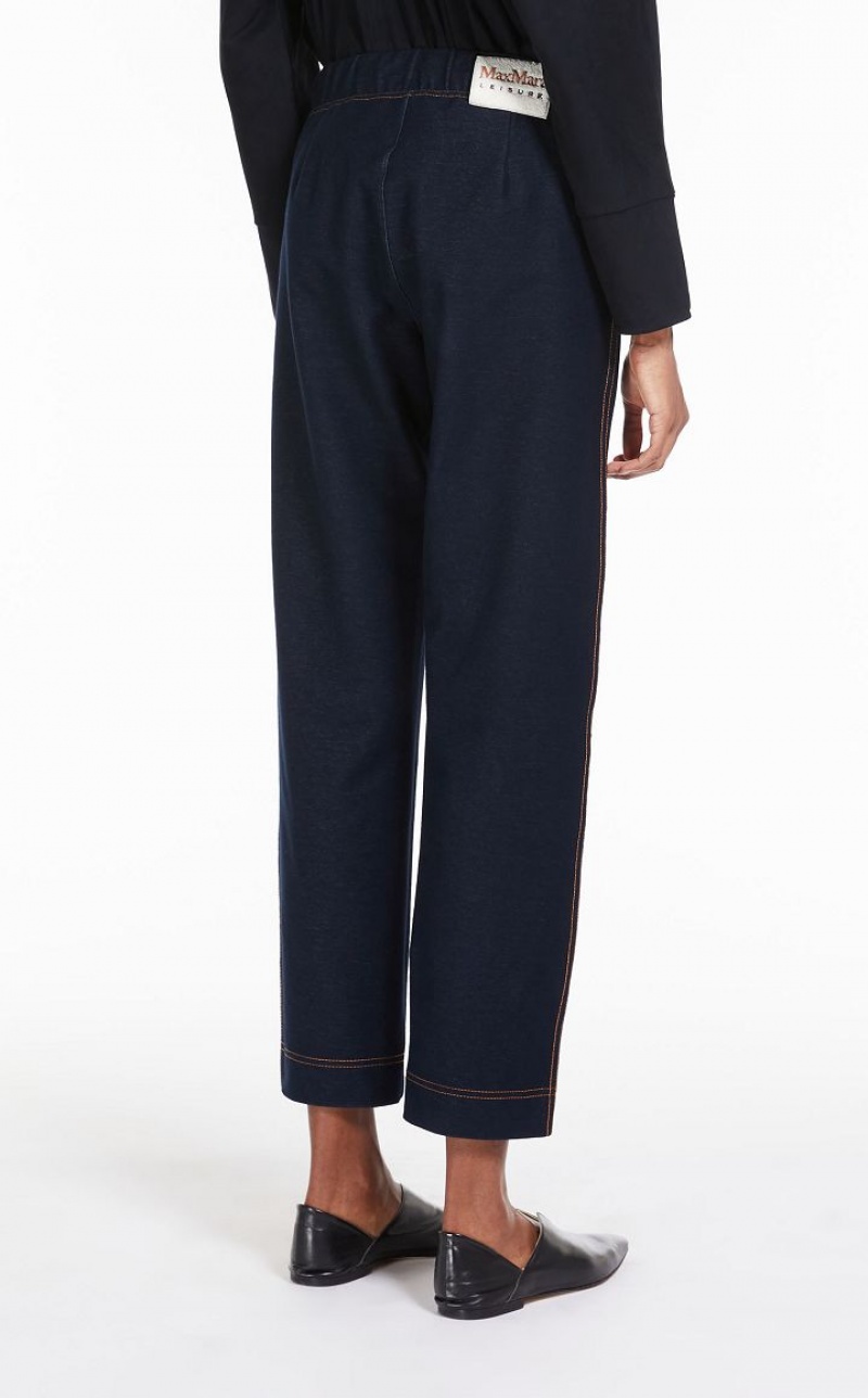 Jeans Max Mara Denim Jersey Joggers Azul Marino | MMR593816