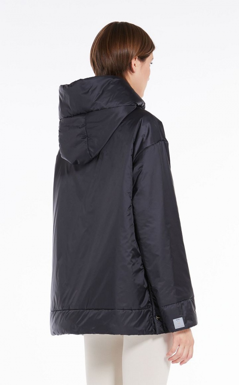 Padded Max Mara Reversible Agua-repellent Lona Jacket Negras | MMR593993