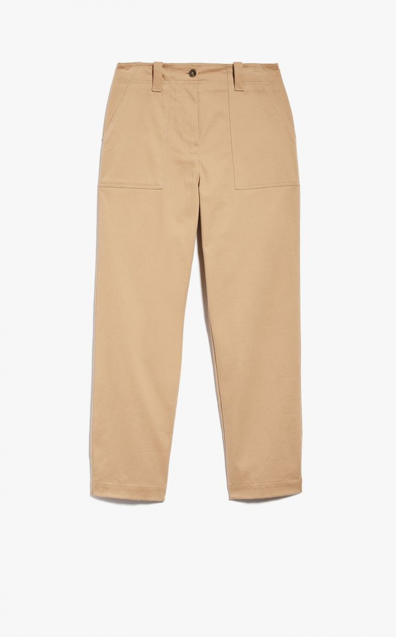 Pantalones Max Mara Algodon Drill Marrones | MMR593814