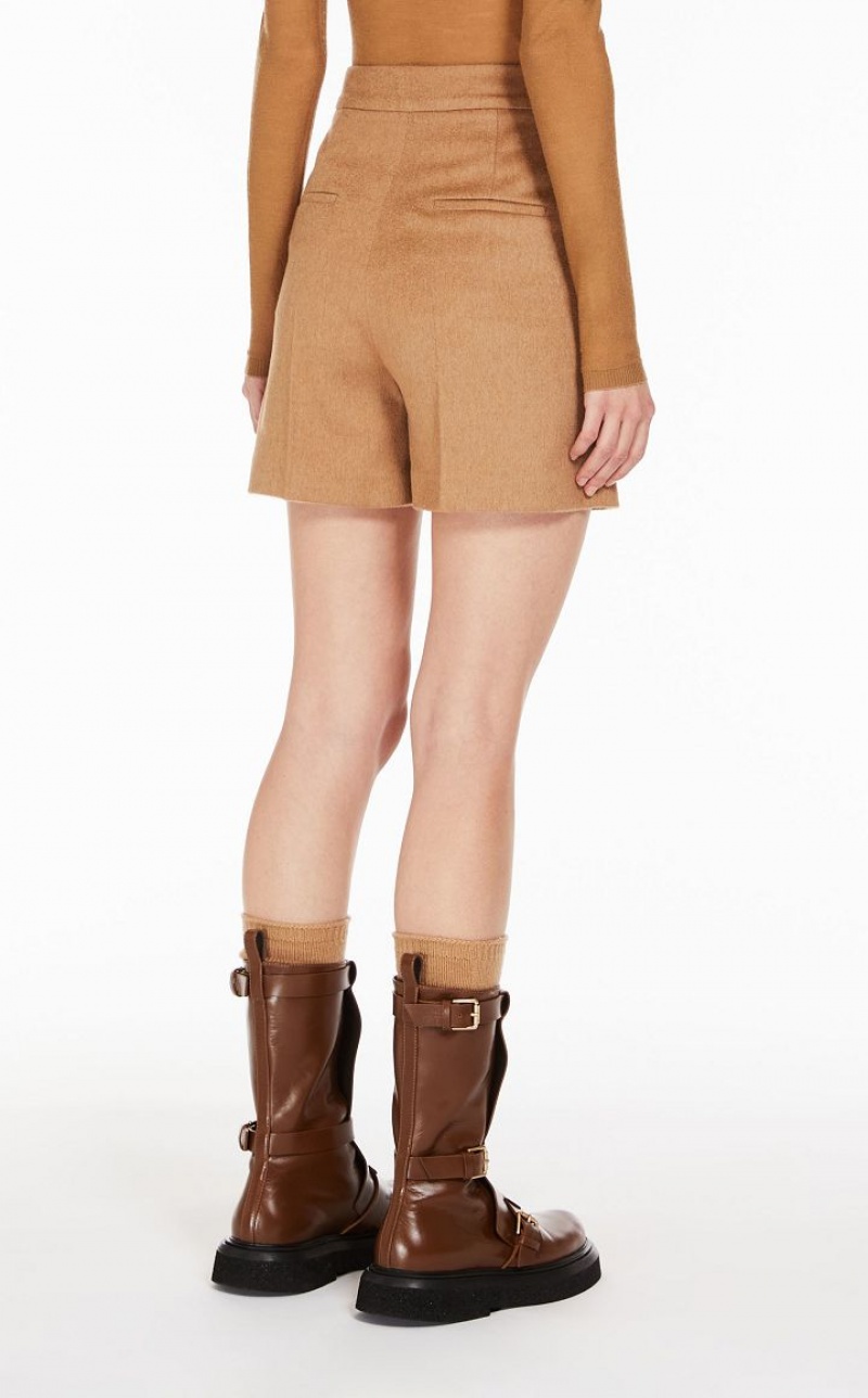 Pantalones Max Mara Camel Colour Shorts Marrones | MMR593737