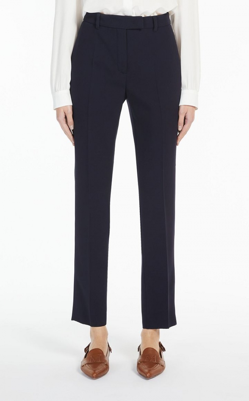 Pantalones Max Mara Cigarette Azul Marino | MMR593746