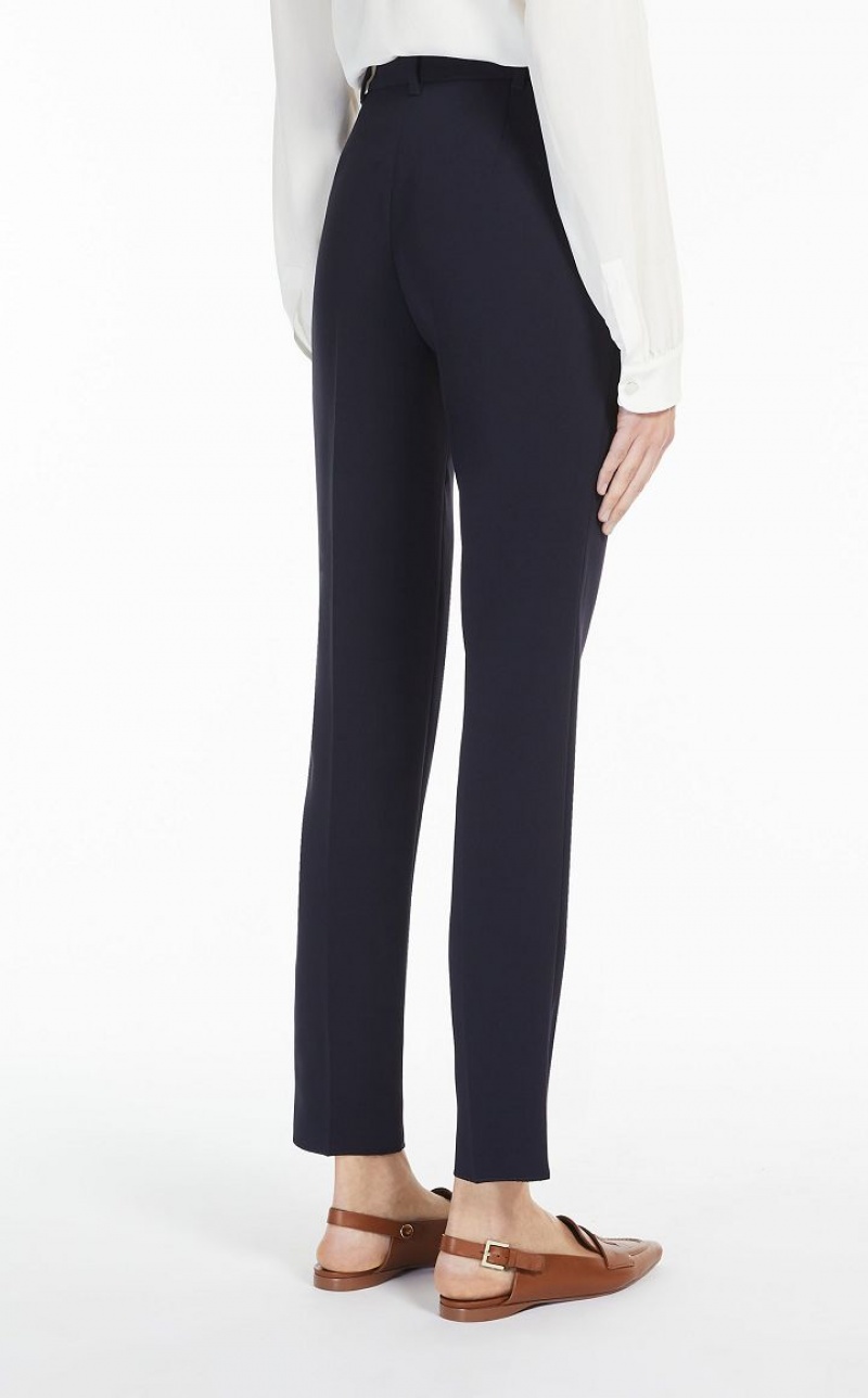 Pantalones Max Mara Cigarette Azul Marino | MMR593746