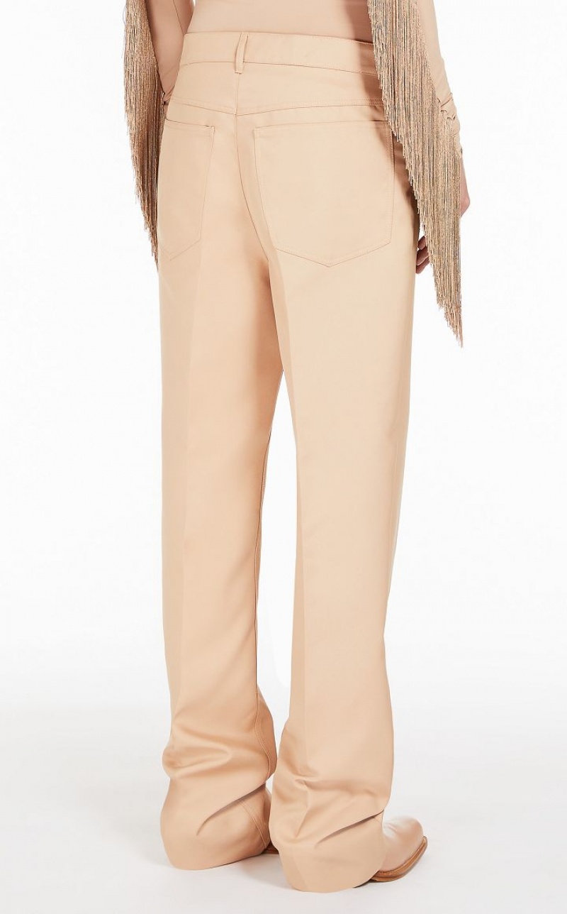 Pantalones Max Mara Low-rise Albaricoque | MMR593766