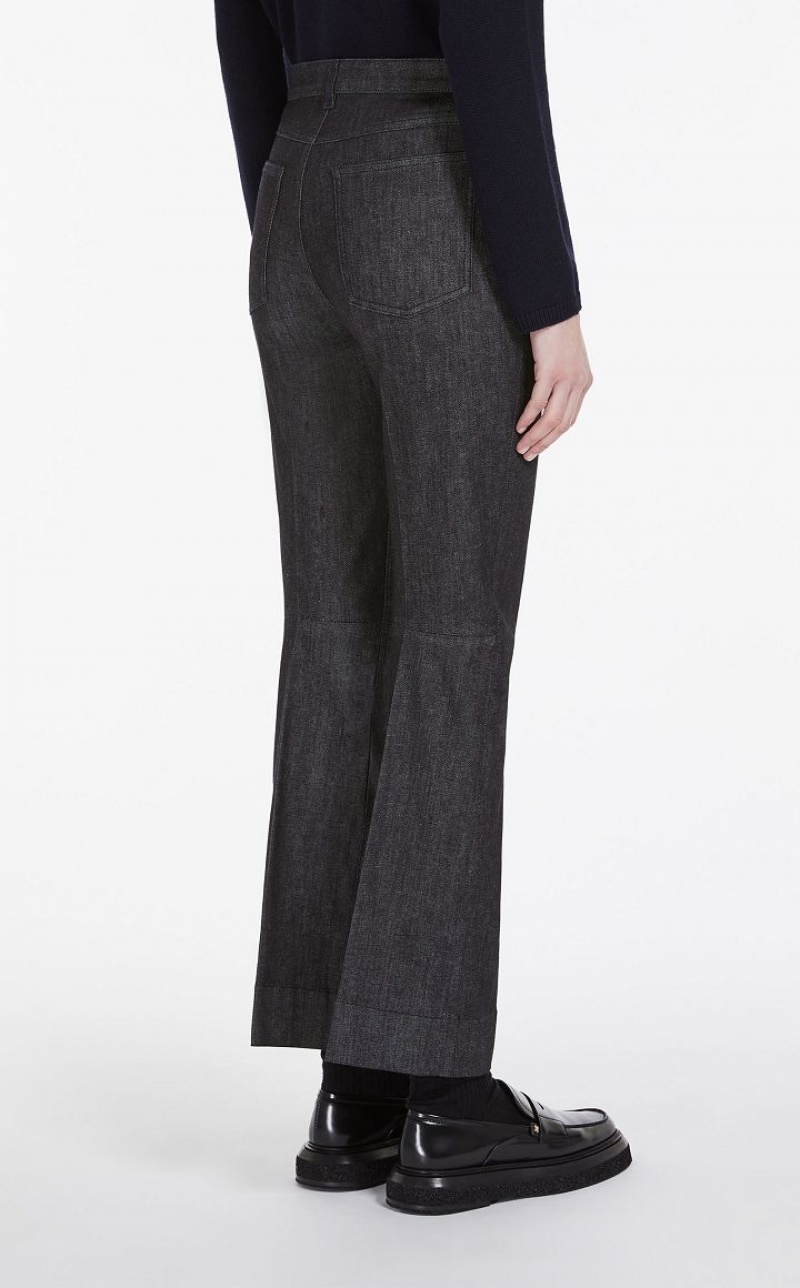 Pantalones Max Mara Slim Denim Negras | MMR593765