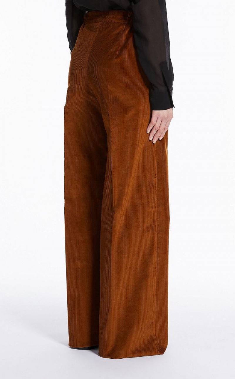 Pantalones Max Mara Soft Velvet And Cashmere Naranjas | MMR593797