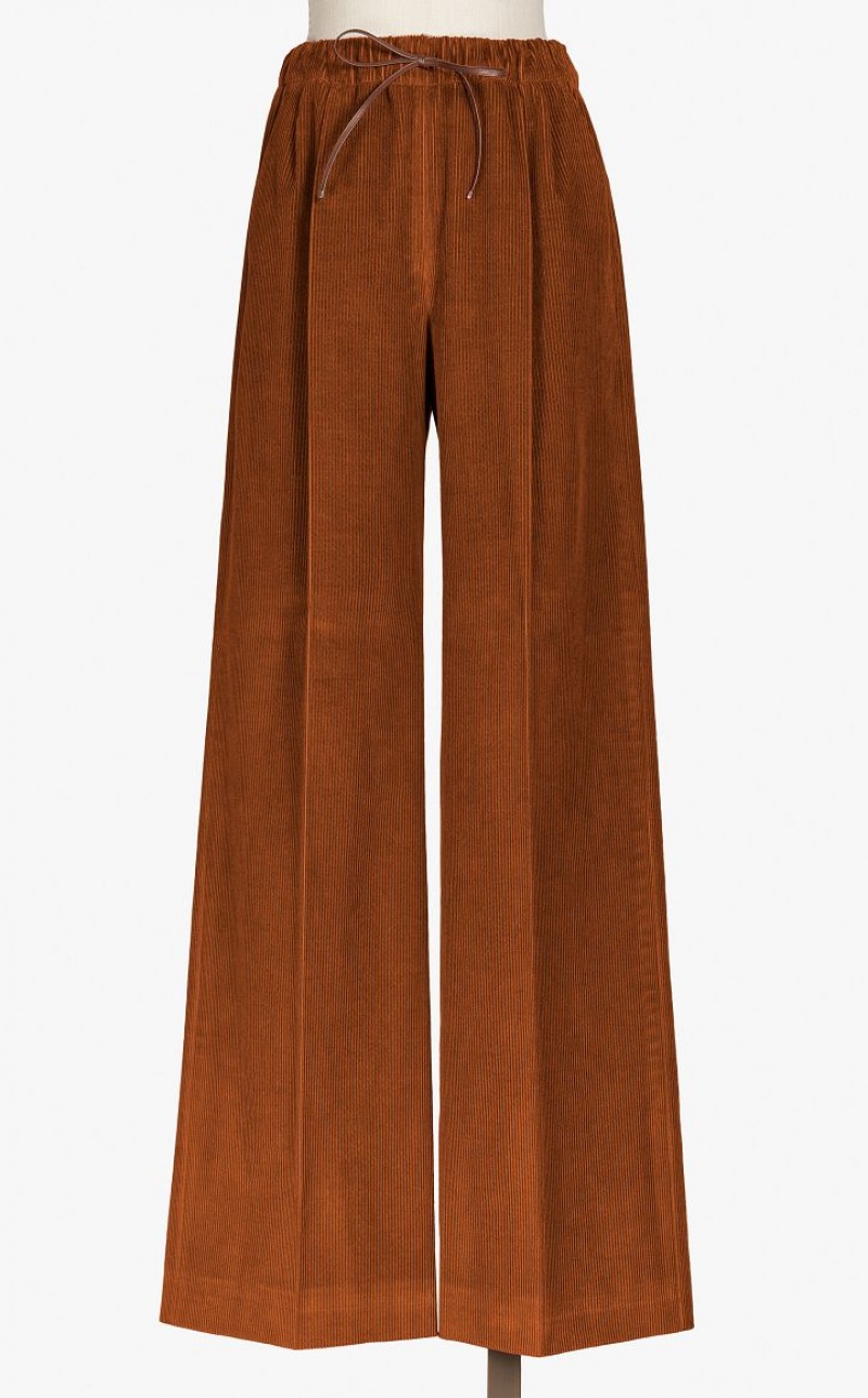 Pantalones Max Mara Soft Velvet And Cashmere Naranjas | MMR593797