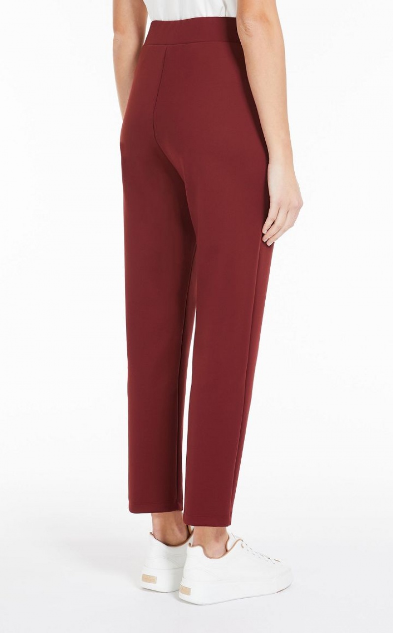 Pantalones Max Mara Technical Fleece Rojas Oscuro | MMR593803