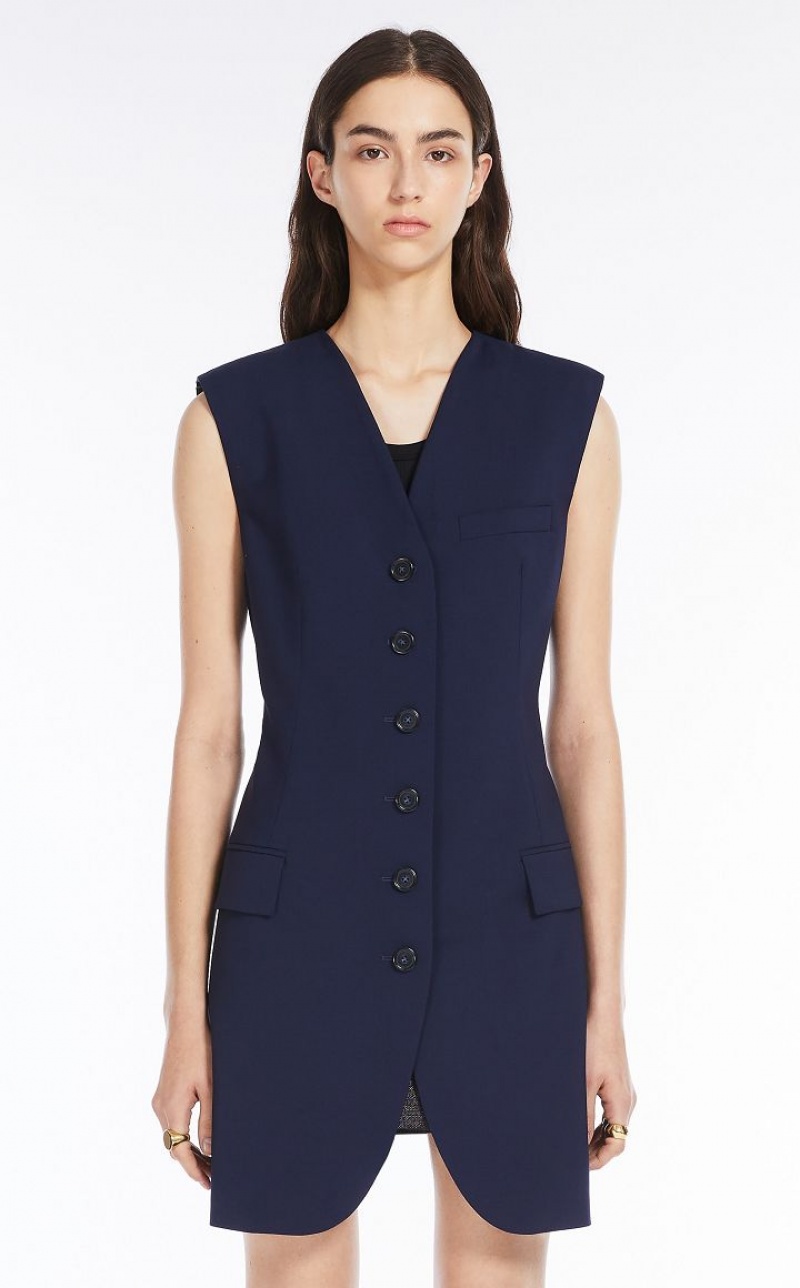 Traje Max Mara Long Waistcoat Azul Marino | MMR593512