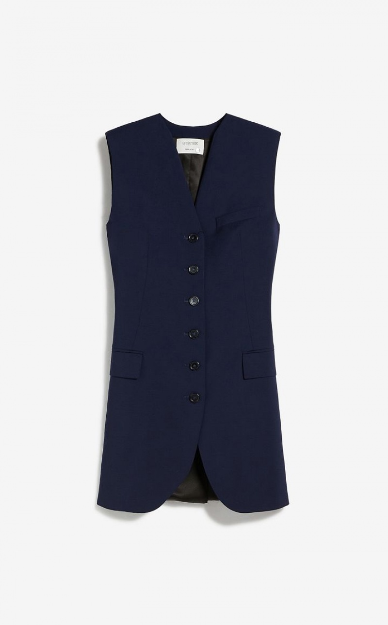 Traje Max Mara Long Waistcoat Azul Marino | MMR593512