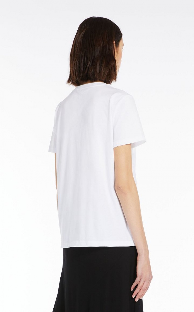 T-shirt Max Mara Algodon Jersey Blancas | MMR593655