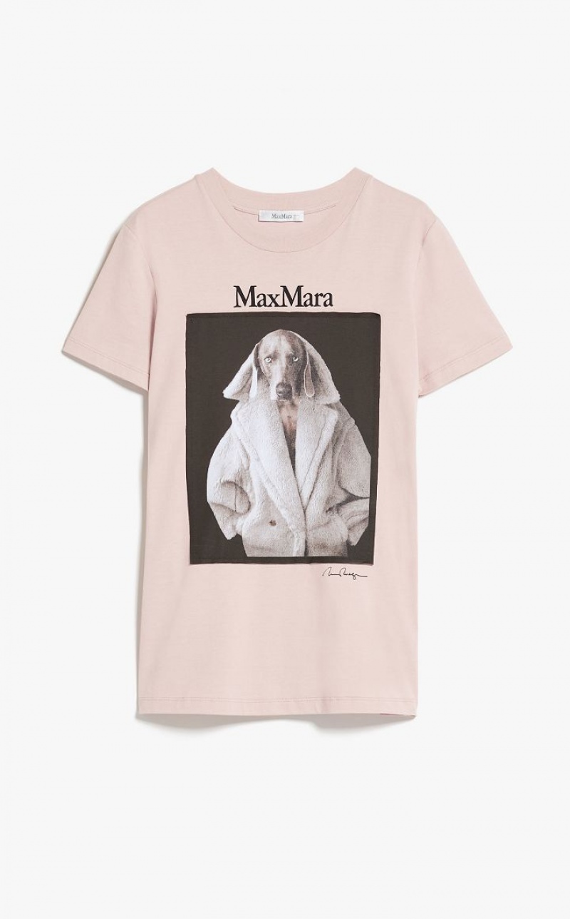 T-shirt Max Mara Algodon With Wegman Print Rosas | MMR593669