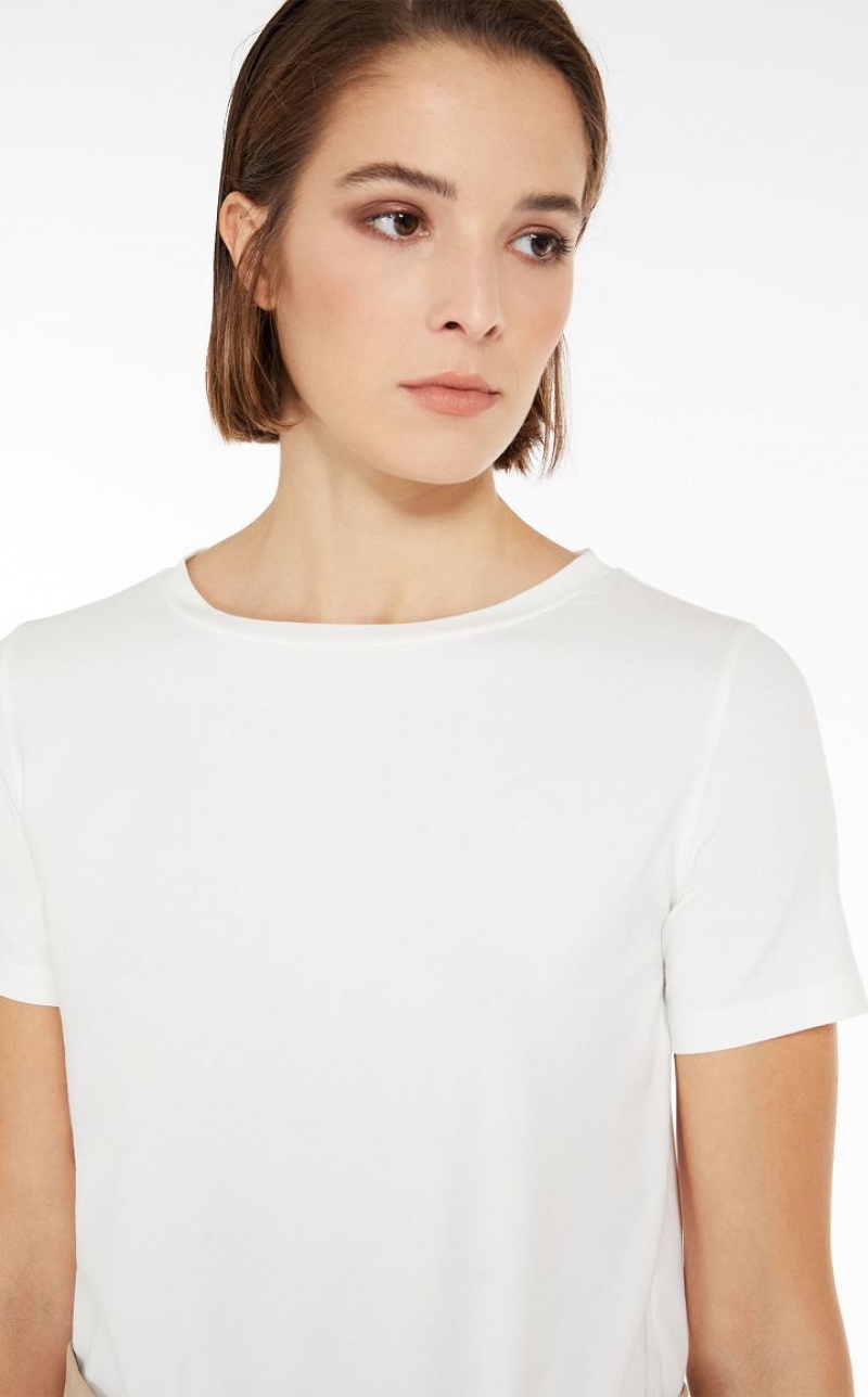 T-shirt Max Mara Basic Jersey Blancas | MMR593673