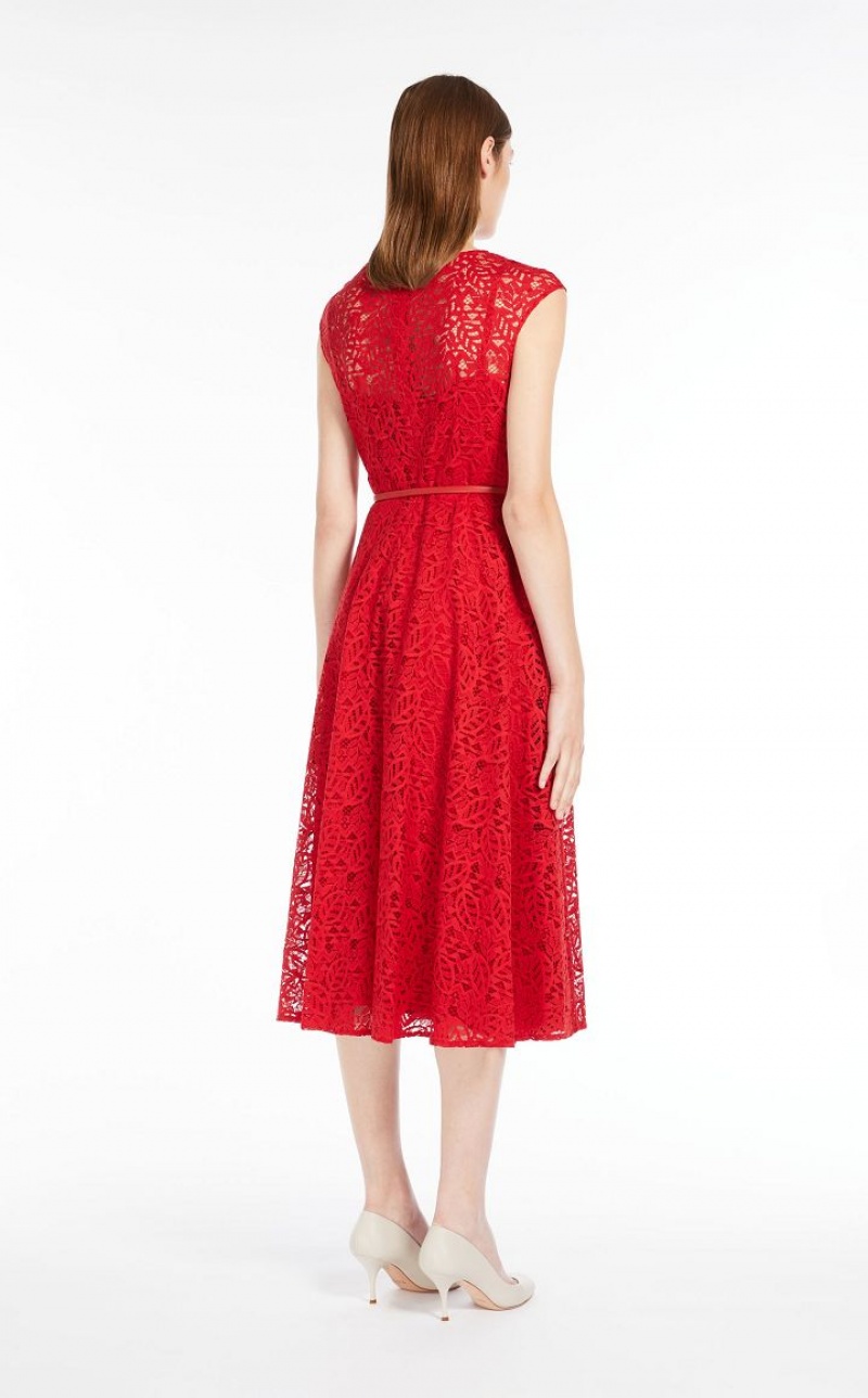 Vestido Max Mara Feminine Encaje Rojas | MMR593390