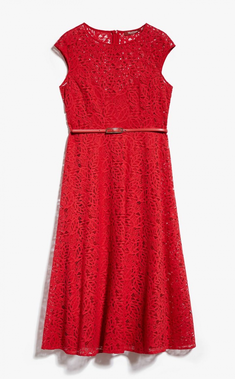 Vestido Max Mara Feminine Encaje Rojas | MMR593390