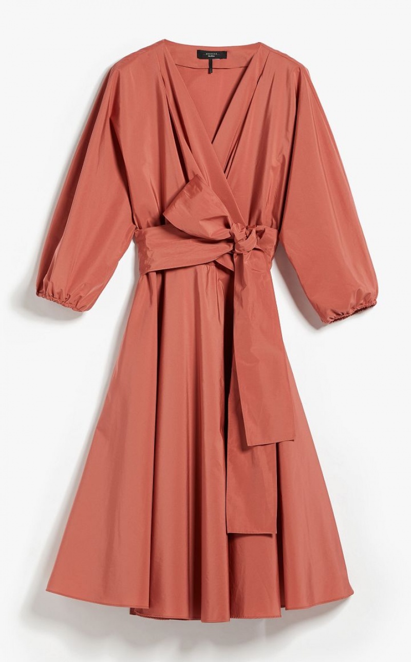 Vestido Max Mara Taffeta Wrap Rosas | MMR593364