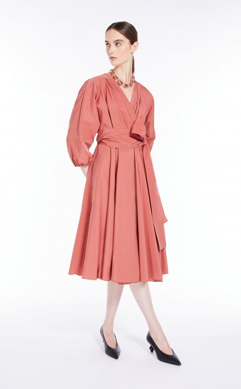 Vestido Max Mara Taffeta Wrap Rosas | MMR593364