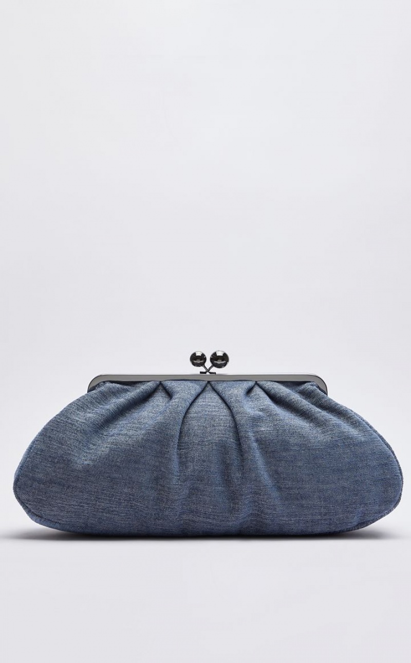 Weekend Bag Max Mara Jacquard Algodon Pasticcino Azules Claro | MMR594159